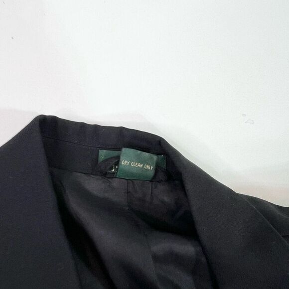 J.Crew Single Button Blazer Womens 14 Black Wool Notch Lapel Lined Pockets - Picture 6 of 8